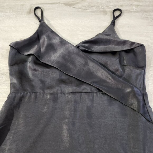 Lulus Stay Celebrating Black Satin Bodycon Mini Dress Women's Size S - Picture 8 of 16